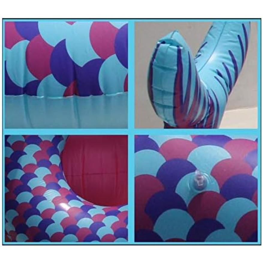 Mermaid Pool Float Tube, Giant Pool Float for Adults, Teenagers and Children, Pool Raft Float Ring for Pool Parties