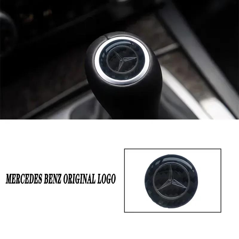 

C200 E200 For Mercedes Benz Car Accessories Gearbox Control Lever Sticker Shift Handle Decals For Mercedes Benz AMG C E SClass W 1Pcs