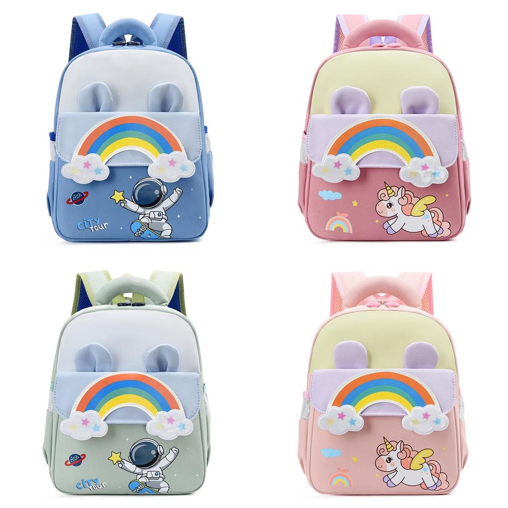 Kids Animal Pattern Soft Backpack With Load Reduction For School And Outings