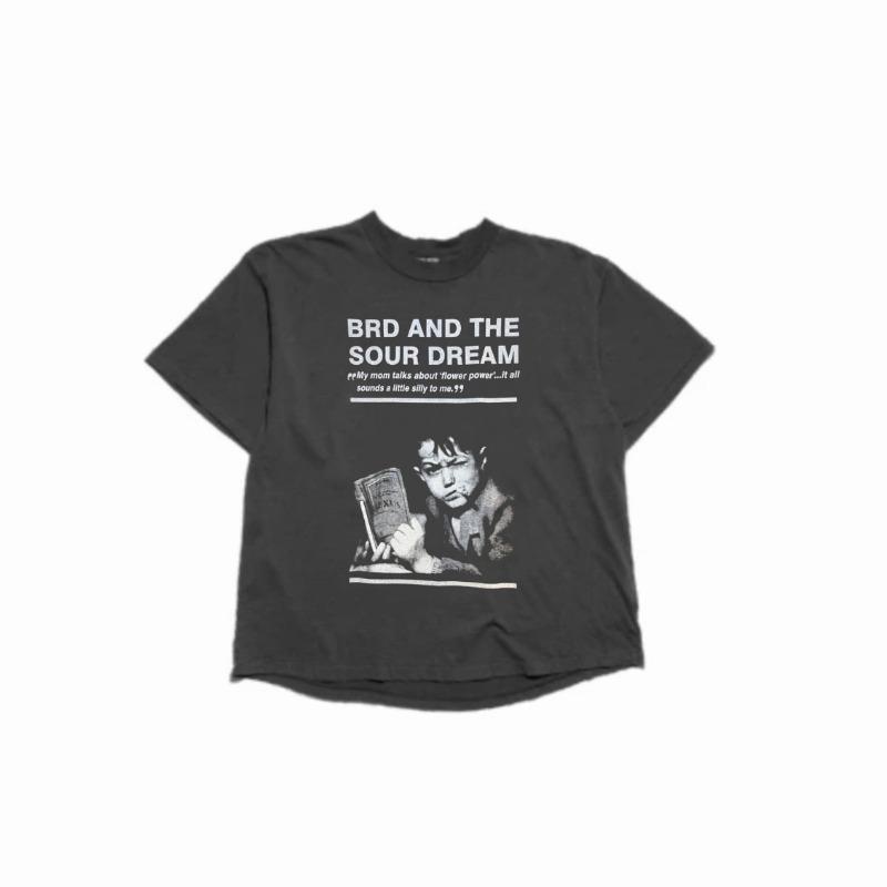 Letter printing retro portrait American tide brand loose men's and women's casual short-sleeved T-shirt tide