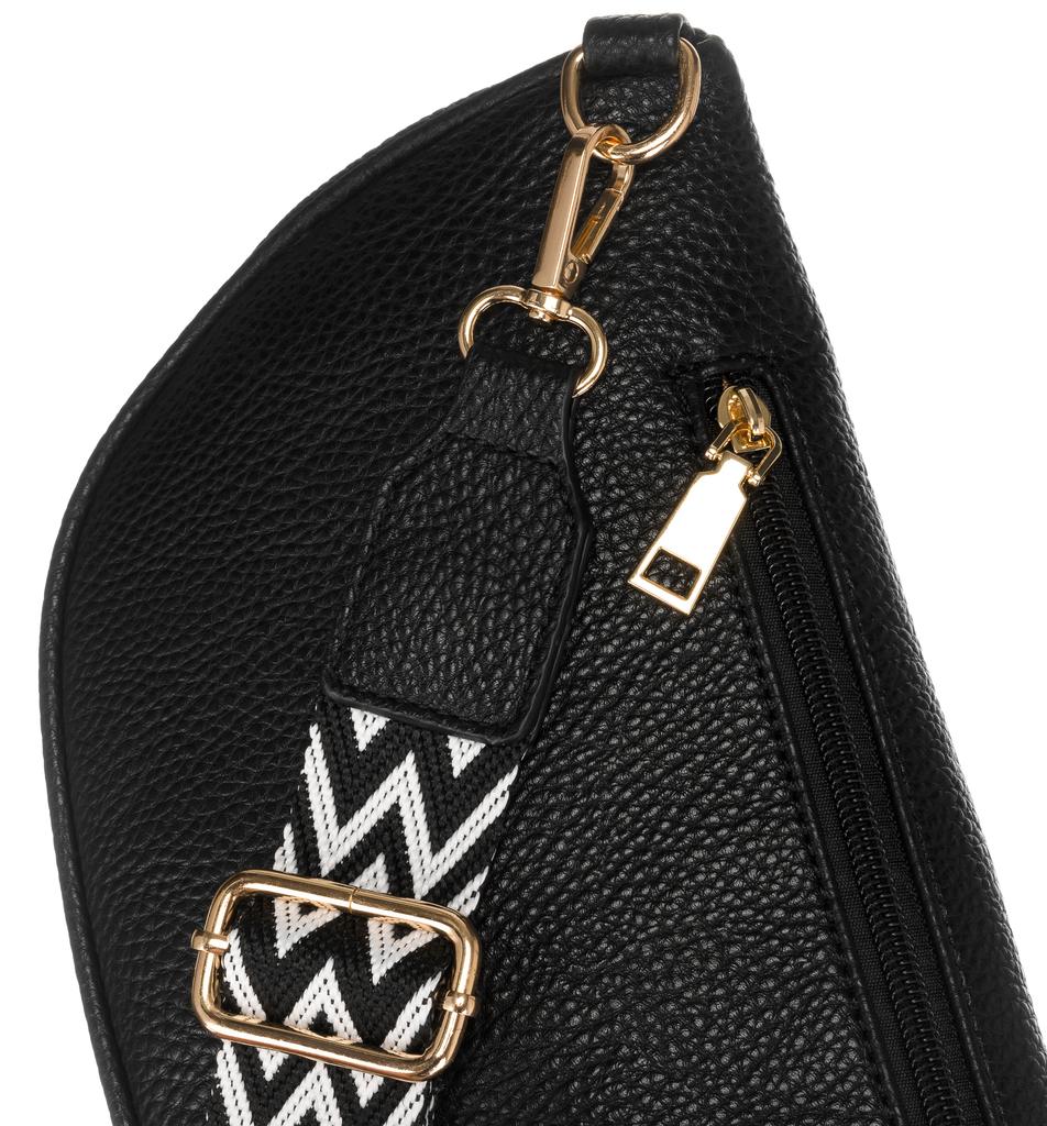 Elegant women's waist bag made of eco-leather - Peterson