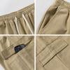 Trendy Men's Wide-leg Cargo Pants, Elastic Drawstring Waist Multi-pocket Pants, Streetwear Pants for Daily Wear & Casual Outings