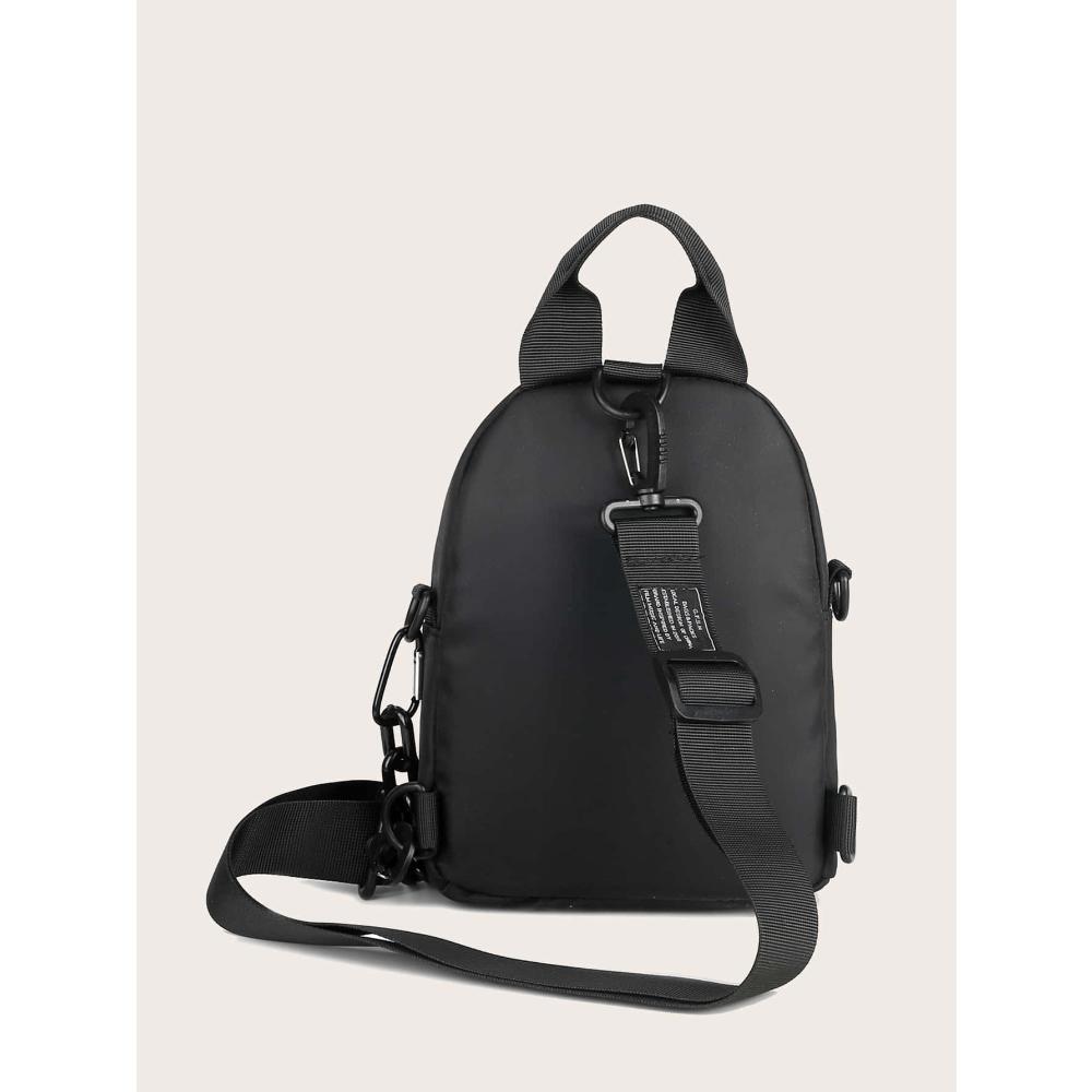 Sporty, Unisex, Lightweight, Business Casual Mini Chain Decor Satchel Bag For Teen Girls Women College Students, Rookies & White-collar Workers