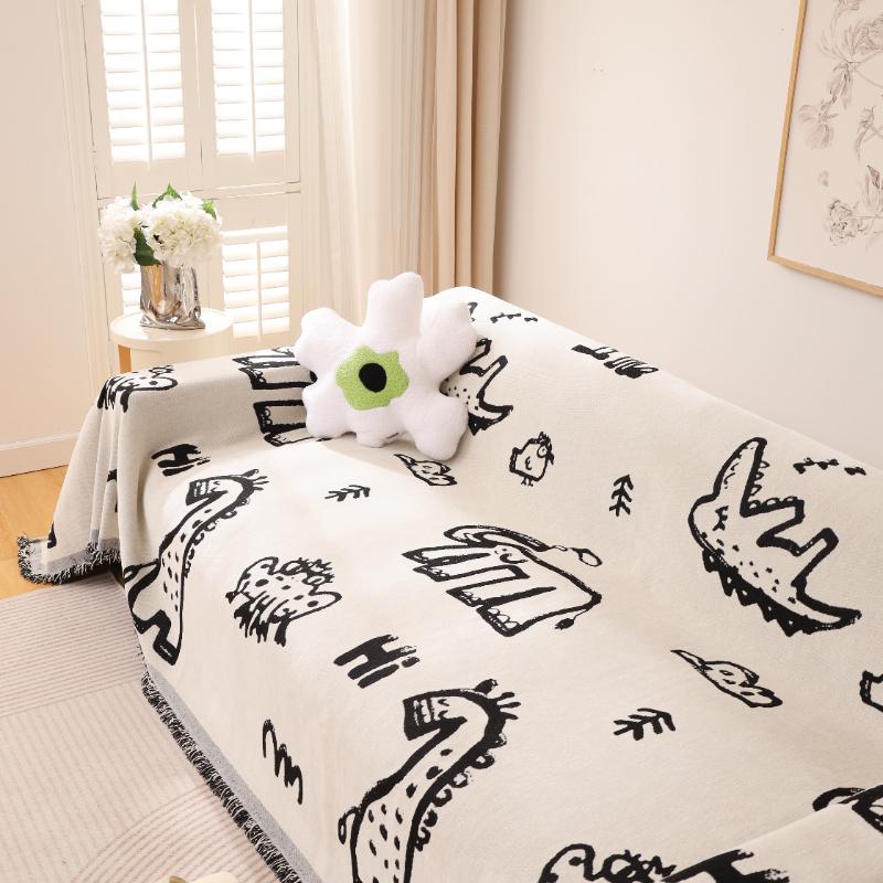 1pc Sofa Cover, Universal Sofa Slipcover For All Seasons, Non-slip Sofa Cover Blanket, Sofa Cushion Protective Cover, Suitable F