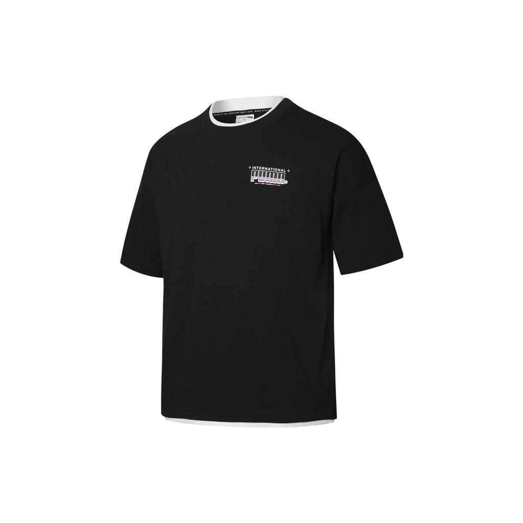 PUMA Set-in Sleeve T-Shirt Unisex Black 532257-01
