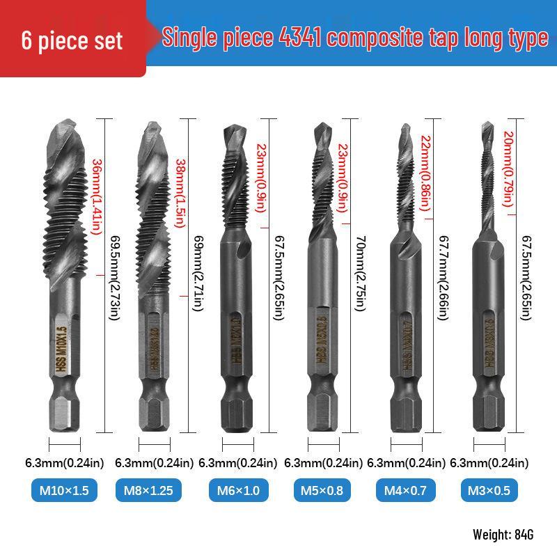 High-Speed Steel 4341 Spiral Taper Tap for Tapping, Chamfering, and Hole Opening