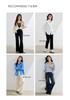 Autumn [Warm Apricot Twins] Fashionable, Simple, High-End, Lazy Striped Long-Sleeved Shirt Two-Piece Set