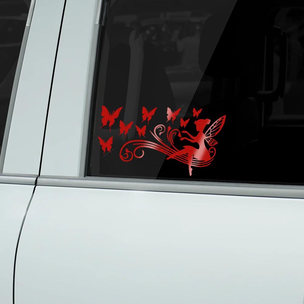 Creative Fairy Butterfly Flower Car Sticker Vinyl Anti Scratch Design Decals Auto Motorcycles Truck Exterior Styling Accessories