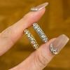 Vintage Spitze Ausgespart Goldplattiert Diamant Bandring - Damen Leichter Luxus Nischenstil