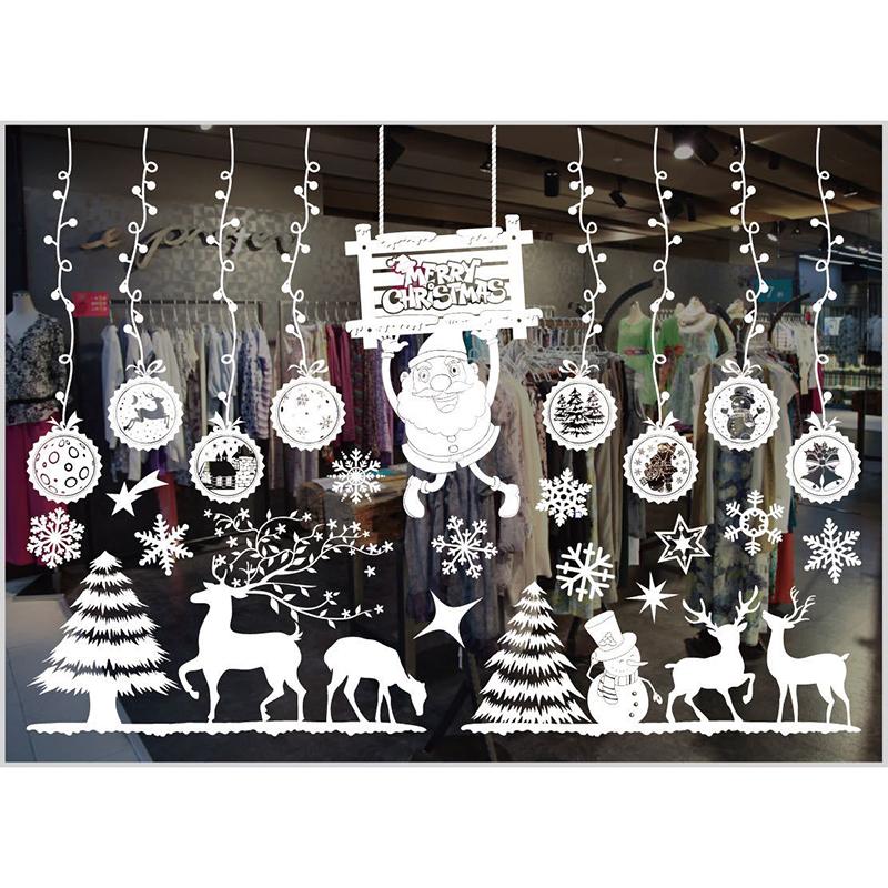 Electrostatic Christmas Window Decal Sticker No Trace Xmas Window Clings Glass Decor No Glue Residue Multi Patterns