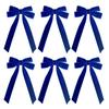 6Pcs Velvet Ribbon Bow Tie Christmas Tree Decorations Xmas Ornaments for Home Party Garland Festive Holiday Decor Indoor Outdoor Use
