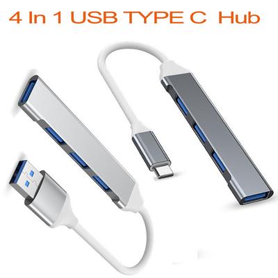 USB-A 3.0/2.0 Hub σε Type C 5Gbps Καλώδιο Μεταφοράς Δεδομένων Υψηλής Ταχύτητας Αντάπτορας OTG για Κινητό Τηλέφωνο MacBook PC Laptop Διαχωριστής 4 Θυρών