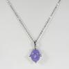 [Your and My Jewelry Box] SV Natural Lavender Jade Pendant Necklace - Extra Large 4.0 Carat Volume, May Birthstone [Gift Wrapped]