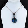 Neon Blue Apatite Gemstone Pendant 999 Copper Wire Wrapped Jewelry, Handmade Antique Pendant Jewelry, Gift For Mother