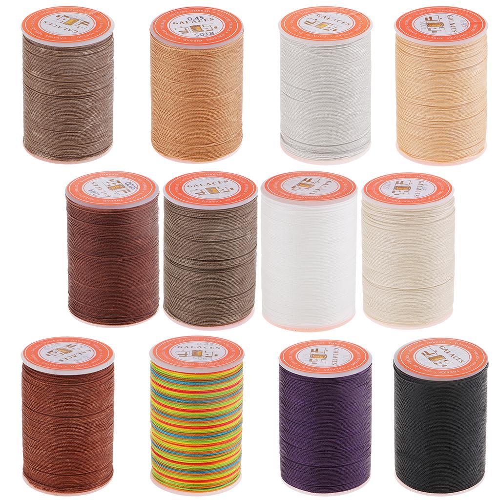 Gewachste Polyesterkordel Runde Nähgarn für Handgefertigte Ledertaschen Perlenzubehör und DIY-Projekte