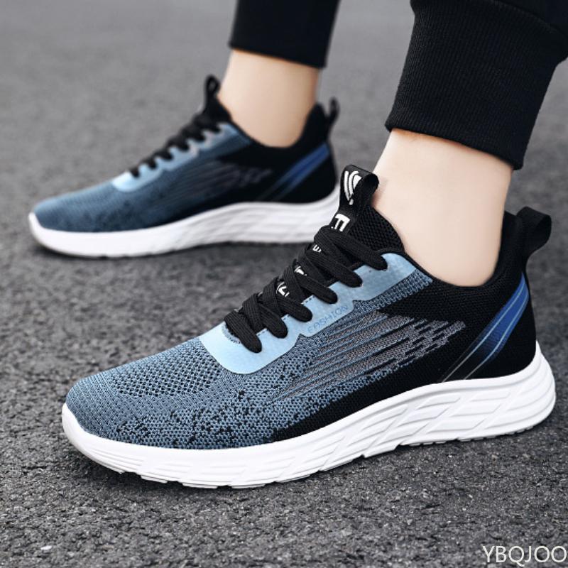 Sports Shoes Men's Breathable Mesh New Color Blocked Soft Sole Single Shoe Travel Sports Casual Single Shoe Zapatillas Deporte