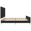 Bed Frame with Headboard Black 200 x 200 cm Fabric
