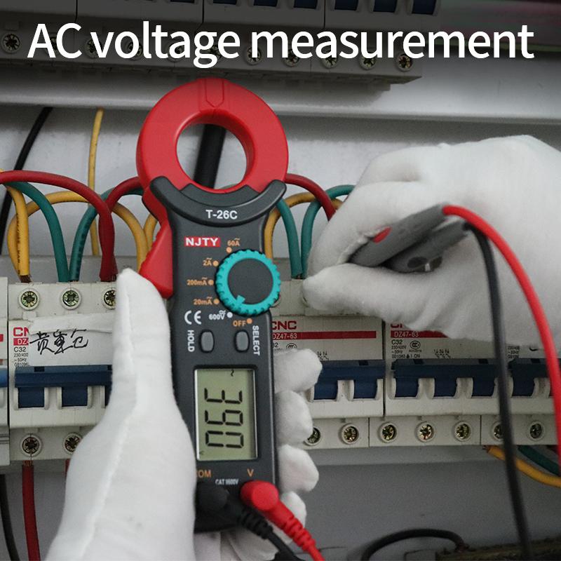 

NJTY T-26C Professional Leakage Current Test Digital Clamp Meter 20mA~60A Leakage Detection precision current 0.01A Auto Range