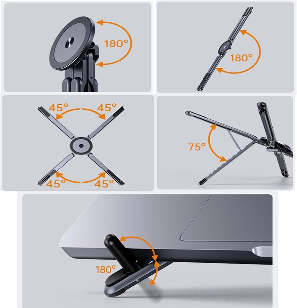 Xiaomi Laptop Stand 3 in 1 Adjustable Aluminum Alloy Magnetic Folding Phone Stand for Laptops, Tablets, and Phones Tablet stand