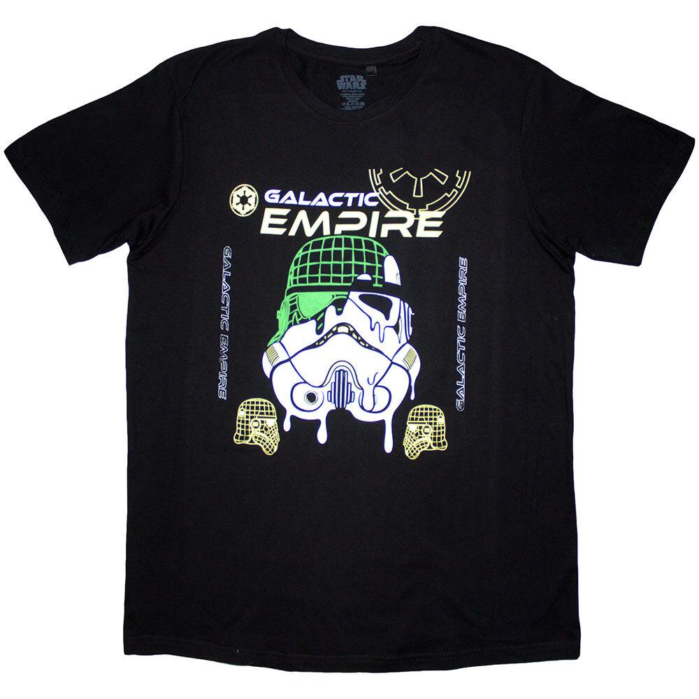 Star Wars Unisex T-Shirt: Galactic Empire Melted Mask (Large) 4XL
