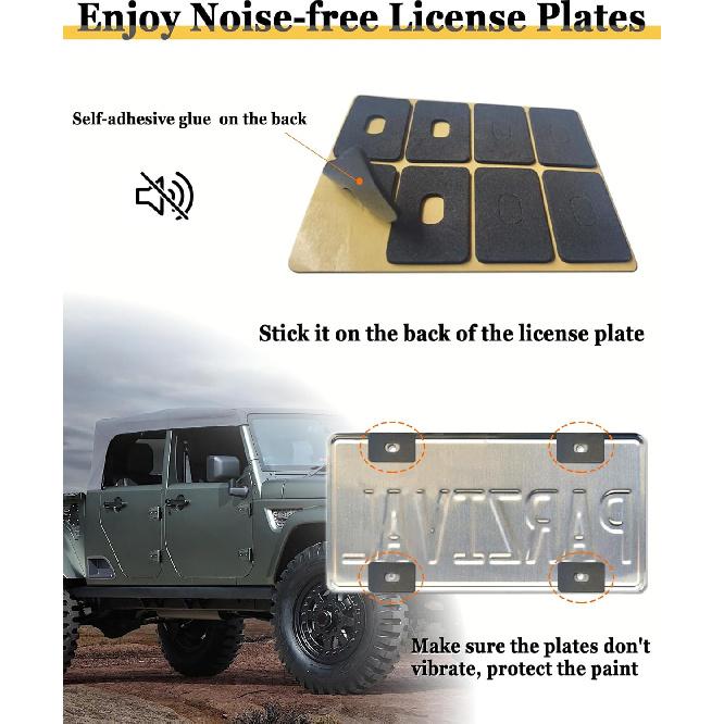 BGGTMO Mountain License Plate Frames- White On Black Mountain Raised, Plastic Black Car Tag Holder Bracket With Screws Caps, 2 Packs 2 Hole With