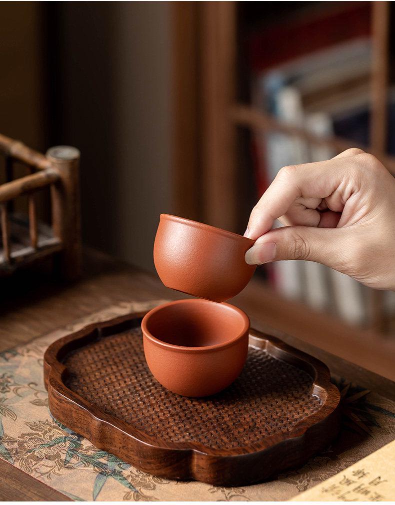 Da Hong Pao Yixing Zisha Master Tea Cup Set: Small Gongfu Tasting Cup with Gift Box for Personal Use