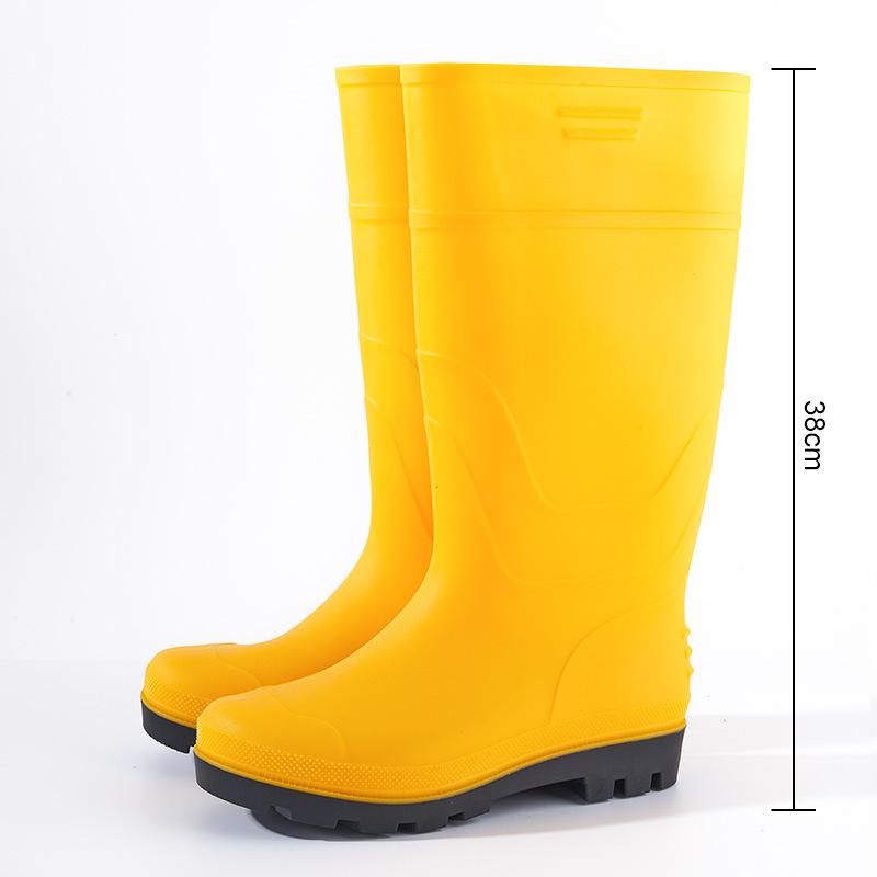 Men's rain boots matte surface non-slip, waterproof and wear-resistant food grade PVC high tube rice field farmland vegetable field rain shoes