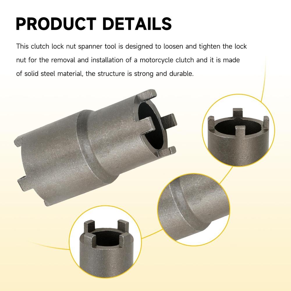 Black Motorcycle Nut Removal Tool Double-Headed Nut Sleeve Clutch Lock Wrench  For Most Motorcycles