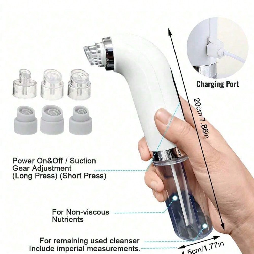 Blackhead Remover, Pore Vacuum Facial Cleaner, Electric Acne Remover, Blackhead Remover, USB Charging