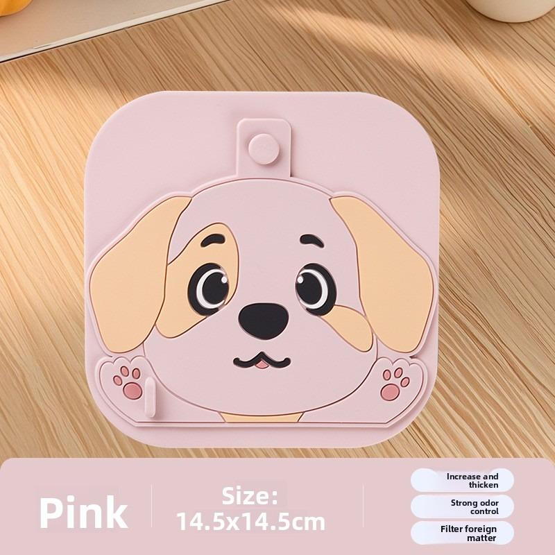 

Two-in-one Floor Drain Cover, Anti-odor Silicone Pad, Toilet Anti-small Flying Insects and Anti-cockroach Filter Screen, Floor Drain Sticker розовый