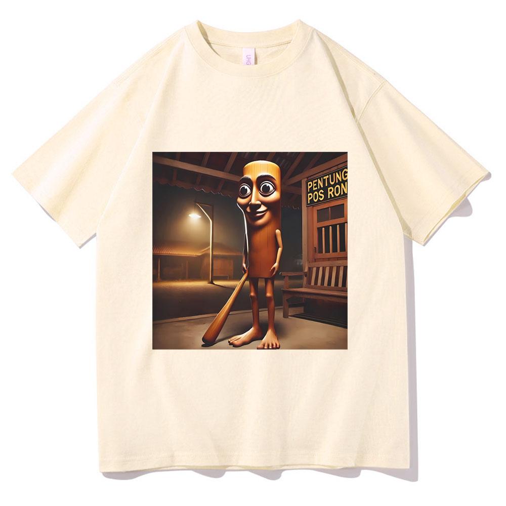 Tung Tung Tung Sahur Funny Baseball Bat Mugshot Tshirt Male Aesthetic Streetwear Men Women Casual Humor Short Sleeve T Shirts