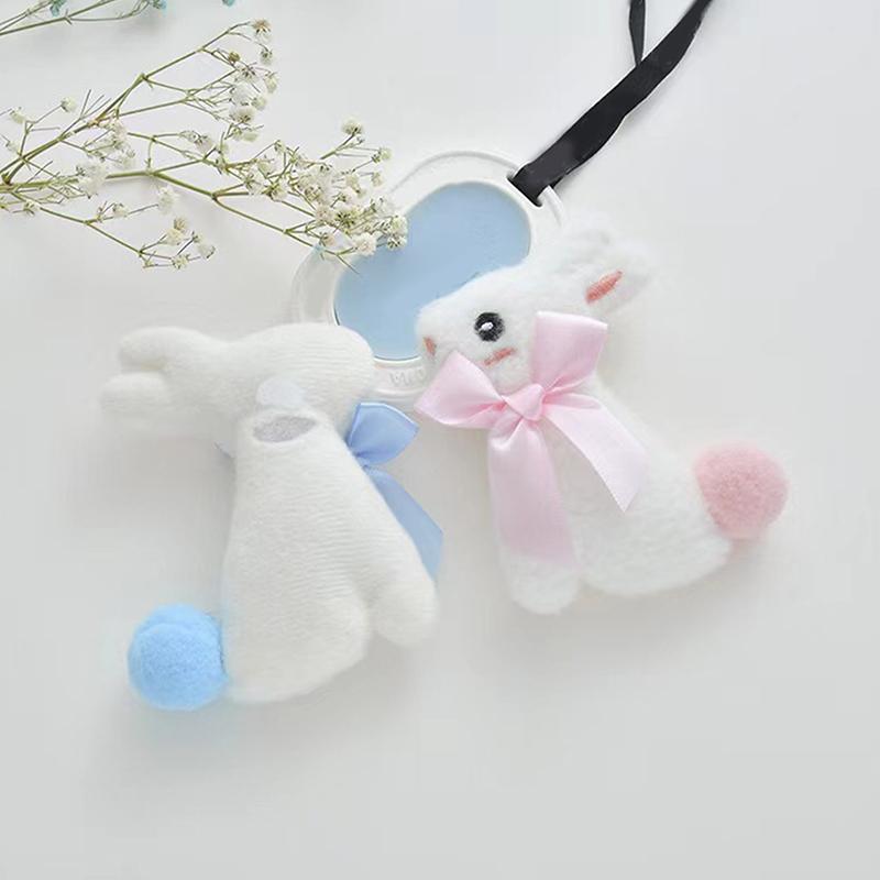 

Писклявый милый мультяшный кролик брелок подвеска милая плюшевая игрушка школьная сумка студент украшение брелок подарки синий