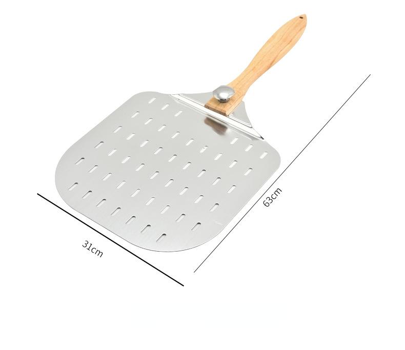 

Detachable rubber wooden handle pizza shovel, cake elevator,heat dissipation,for homemade baking fruit pie,cake bread,pizza tool