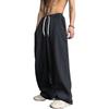 Herren Hosen mit Kordelzug Taille Weiter Beinschnitt Locker Lässig Streetwear Hosen
