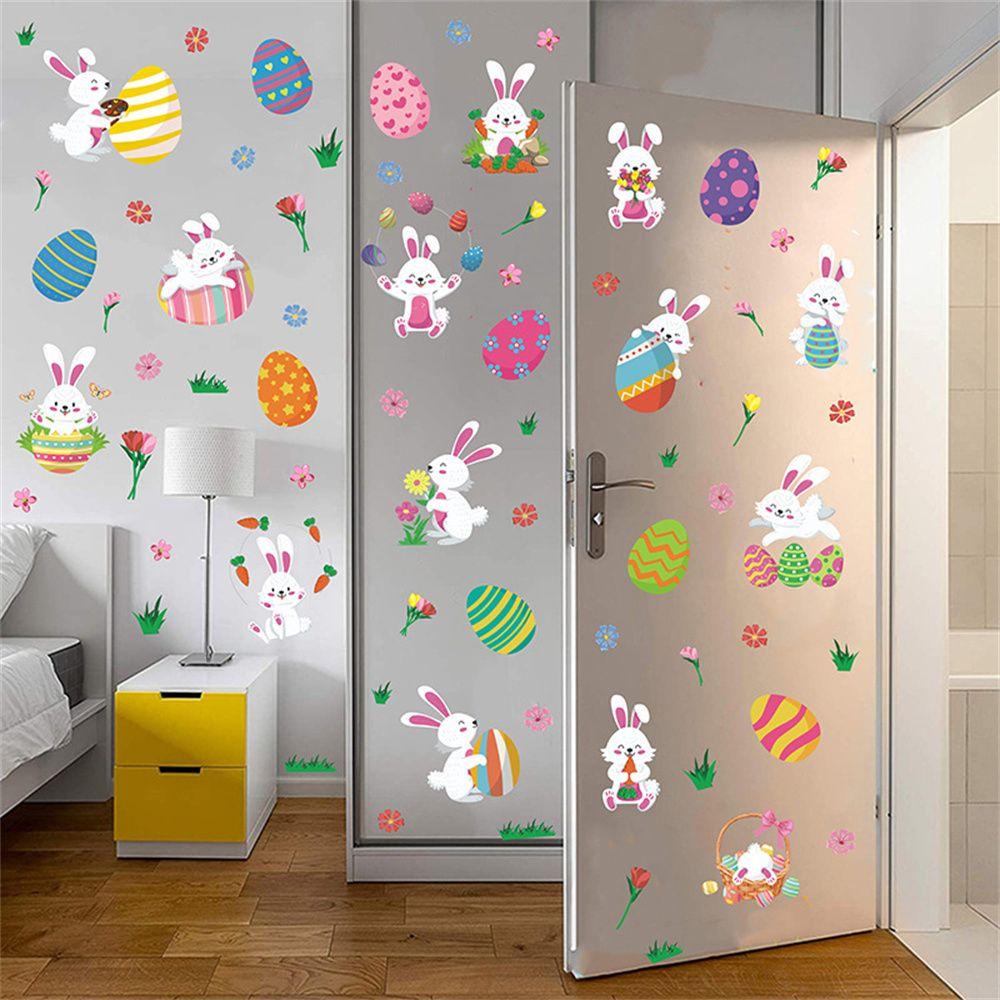 

Easter Banner Easter Party Decoration Window stickers Easter Sticker Holiday DIY Decorations