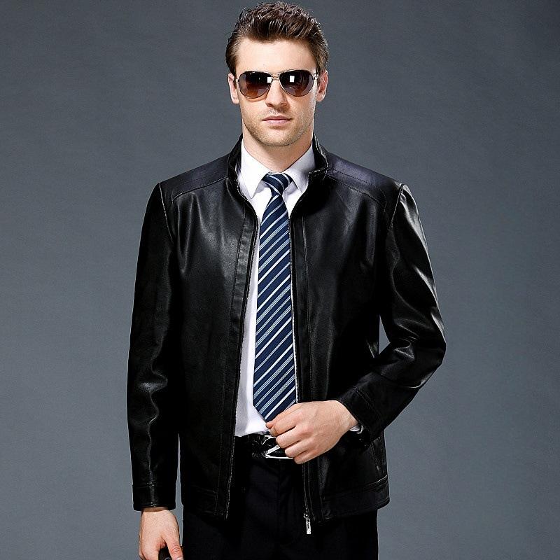 

Новая осенне-зимняя мужская деловая повседневная универсальная и удобная куртка для папы из овчины L