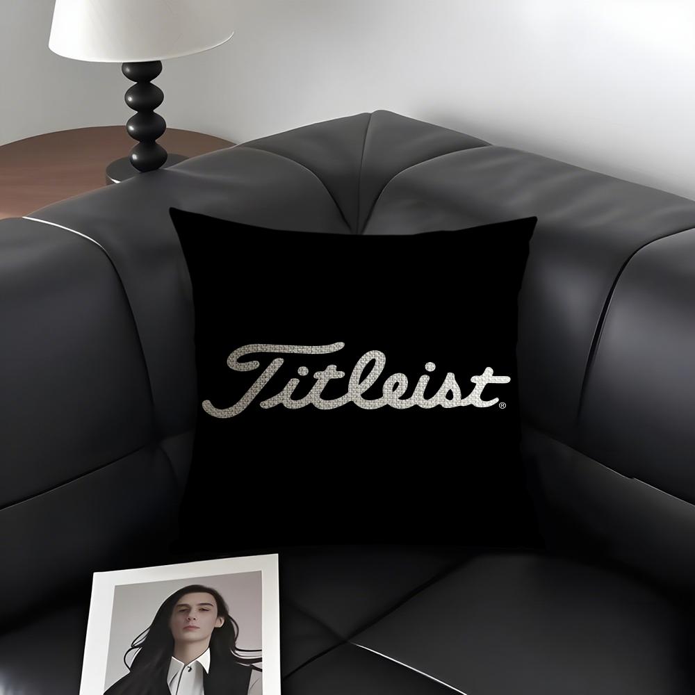 Golf Sports T-Titleists Cushion Cover Natural Linen Organic Fabric Double-Sided Printing Sofa Home Decor Gift Pillow Case