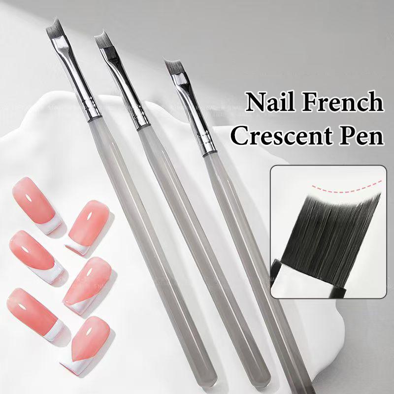 1PCS French Plaid Nail Art Brushes Line Grid Pattern Drawing Pen For DIY UV Gel Extension Painting Supplies
