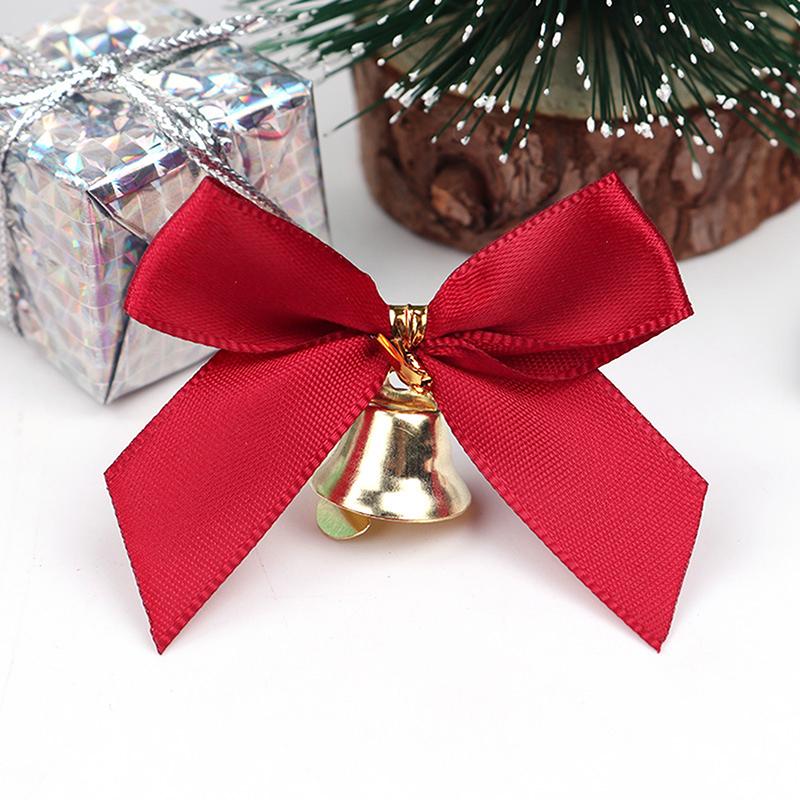 10/30PCS Christmas Tree Bow Christmas Ornaments Bell Home Garden Bows Christmas/Wedding Party Decoration