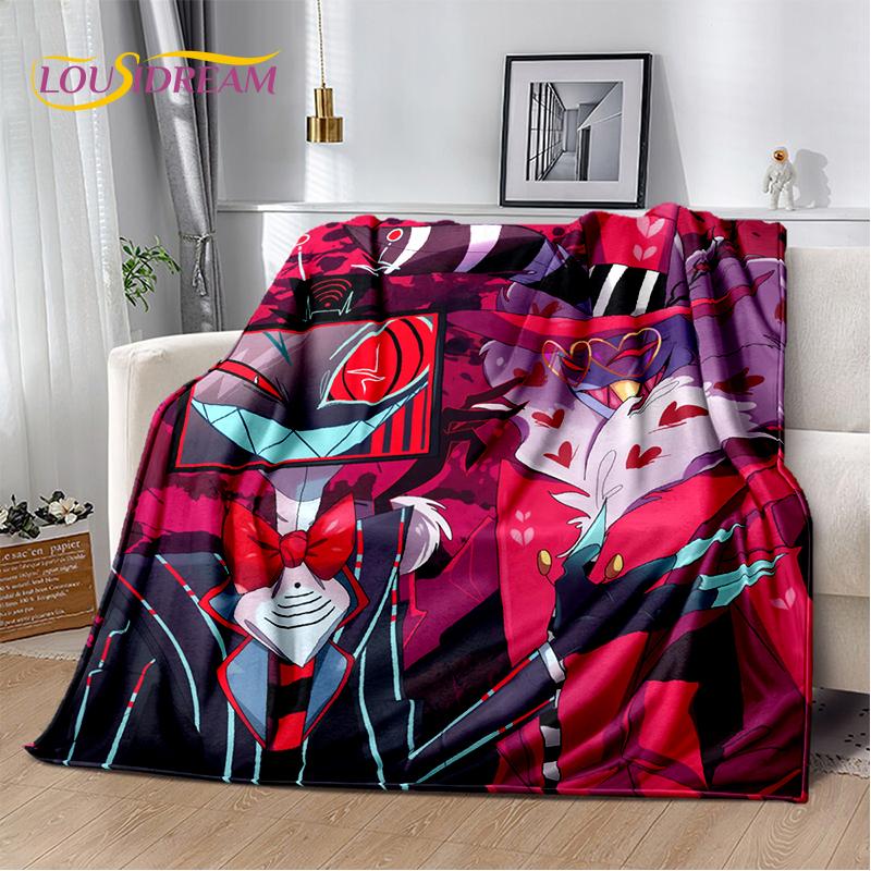 2025 H-Hazbin Hotel Charlie Cartoon Soft Blanket,Soft Throw Blanket for Home Bedroom Bed Sofa Picnic Travel Cover Child Gift