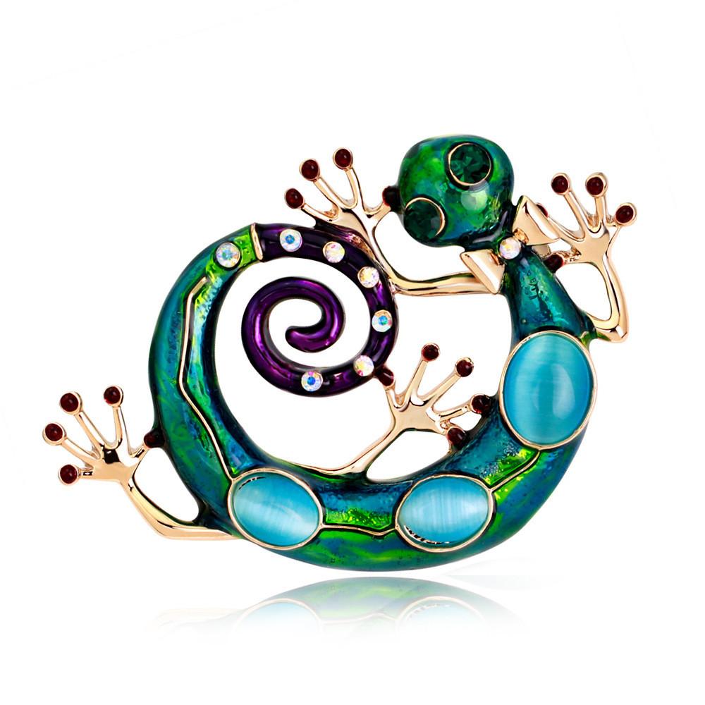

Alloy Animal Lizard Brooch Pin With Vintage Style For Men And Women