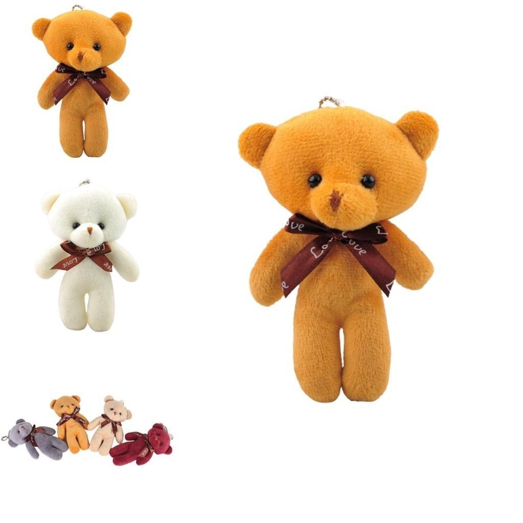 Bedårande plysch nallebjörn nyckelring hänge för flickvän eller barn