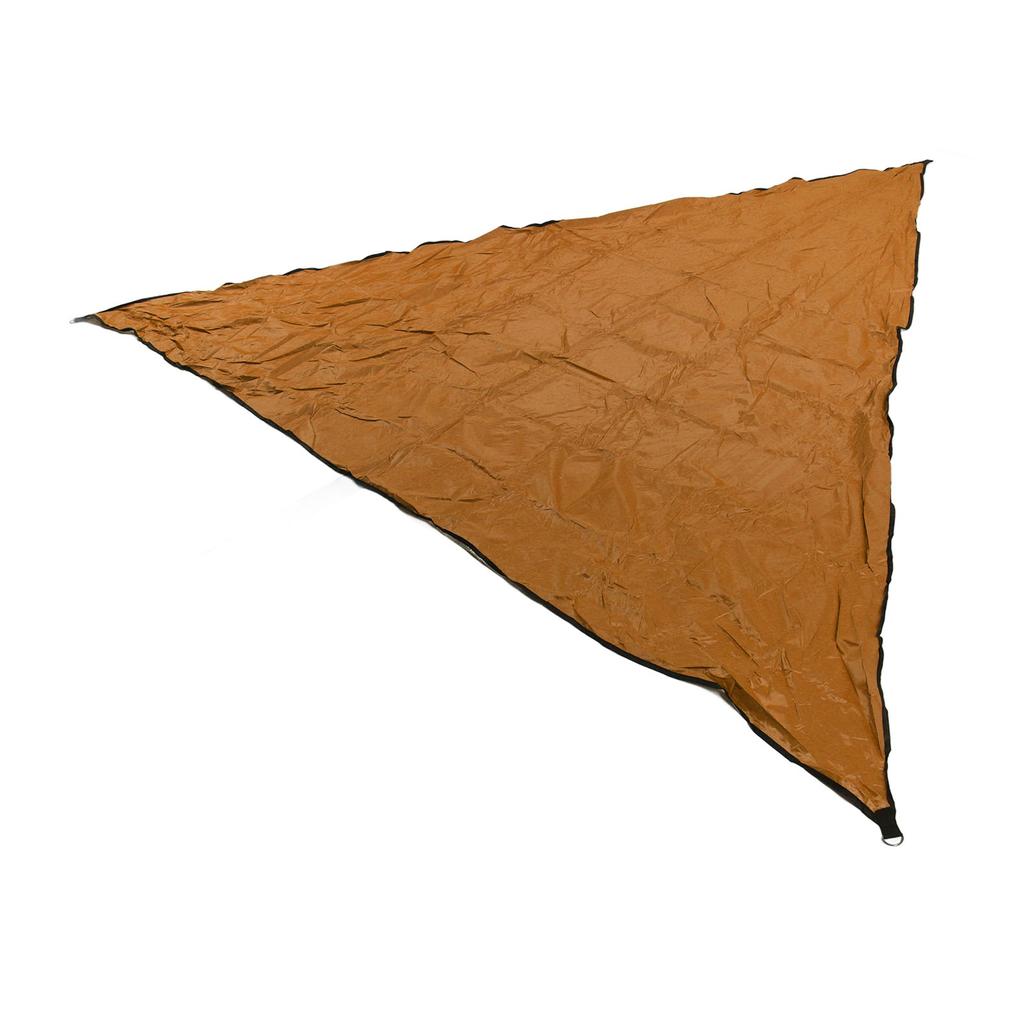 Triangle Sun Shade Sail Canopy Outdoor Pool Shade Cloth Suncreen Awning Shade with Silver Coated Orange
