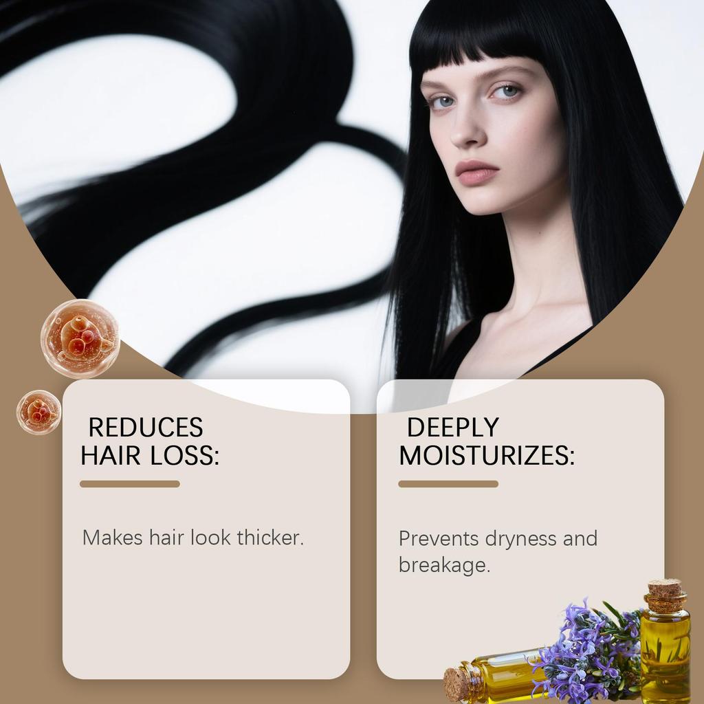PP405 Hair Growth Oil Ginger Rosemary Oil Strengthening Hair Thickener Smooth Soft Anti Hair Loss Treatment Hair Regrowth Oil