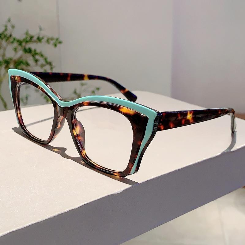 Women Cat Eye Glasses  New Fashion Vintage Blue Light Blocking Eyewear Trendy Stylish Design Oversized Eyeglasses