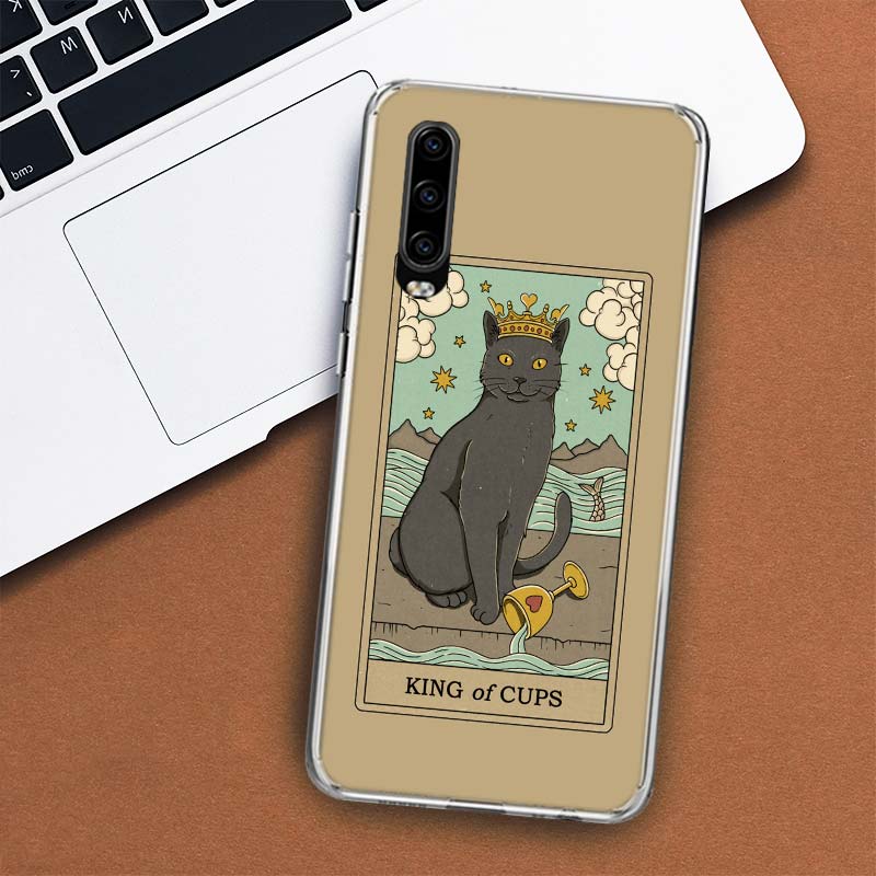 

Чехол для телефона с изображением карт Таро и милых кошек для Huawei P30 P20 P10 P40 P50 Pro Mate 20 40 30 10 Lite, популярный чехол для подарка Fundas Art Huawei Mate 40 Pro