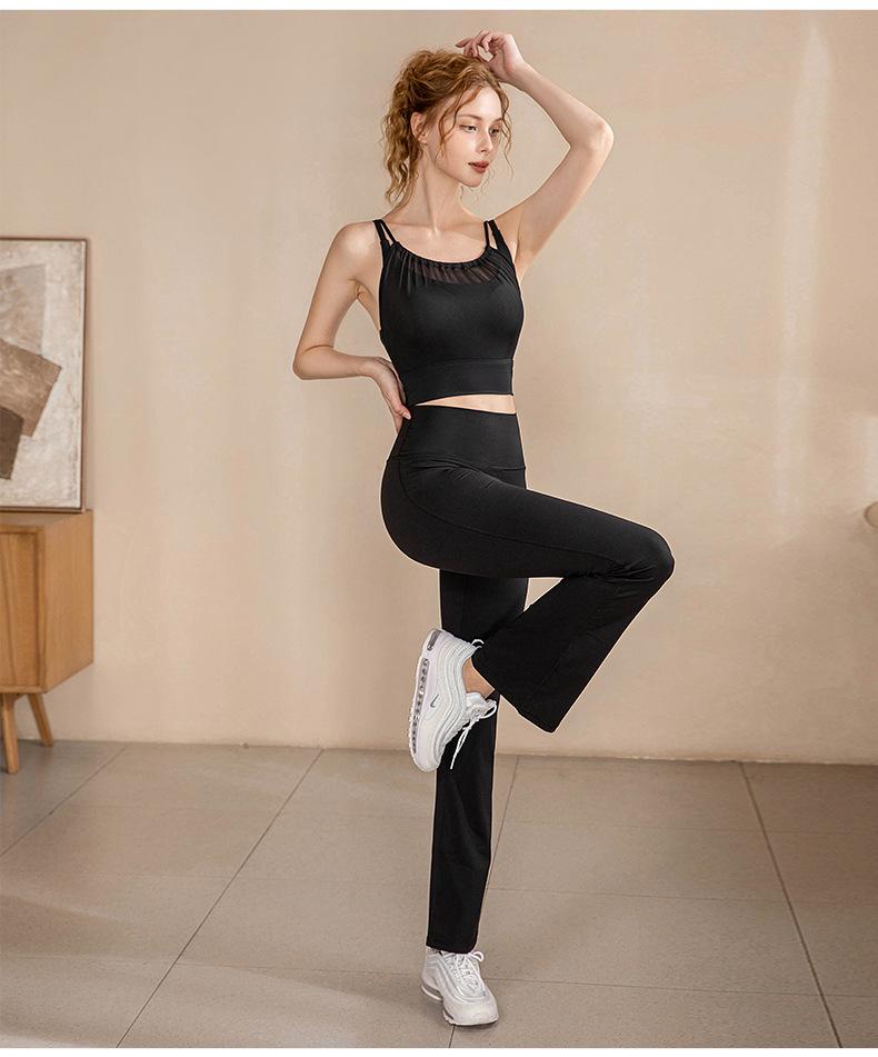 Women's Summer Yoga Bra: Sleeveless Two-Piece Mesh Sports Camisole