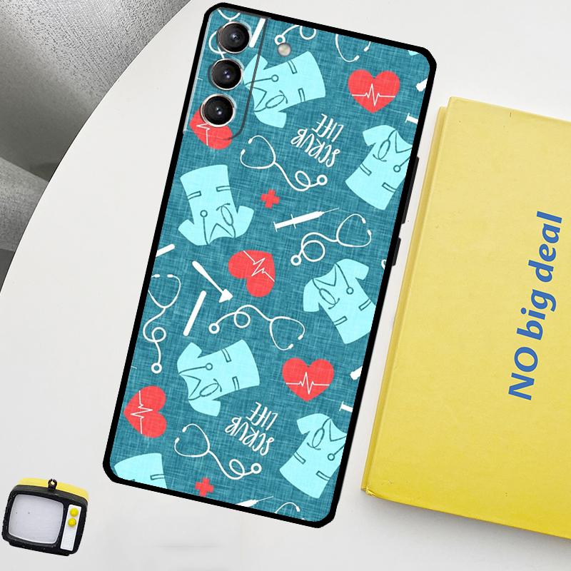 Nurse Medical Health Heart Phone Case For Samsung Galaxy S26 S25 S24 Ultra S20 S21 S22 S23 Plus S10 S24 FE S25 FE Cover