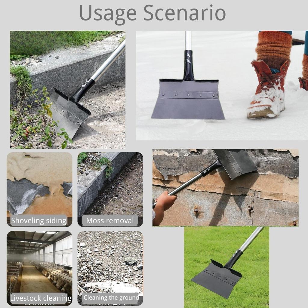 Multifunktionale Reinigungsschaufel mit Griff zum Schneeschaufeln und Unkrautjäten