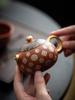 Traditional Handmade Purple Clay TeaPot Beauty Kettle Authentic Zisha Tea Set Kungfu Tea Set Gilded Vermilion Clay Teapot Teacup